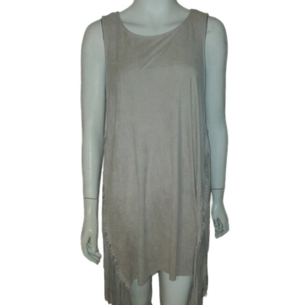 Promesa Tan Suede Sleeveless Dress || Large || NWT